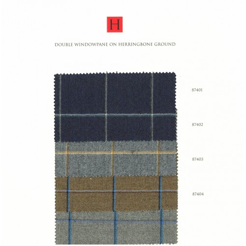 DOUBLE WINDOWPANE ON HERRINGBONE GROUND